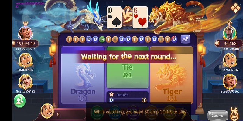 Cách thức tiến hành một ván Rồng Hổ